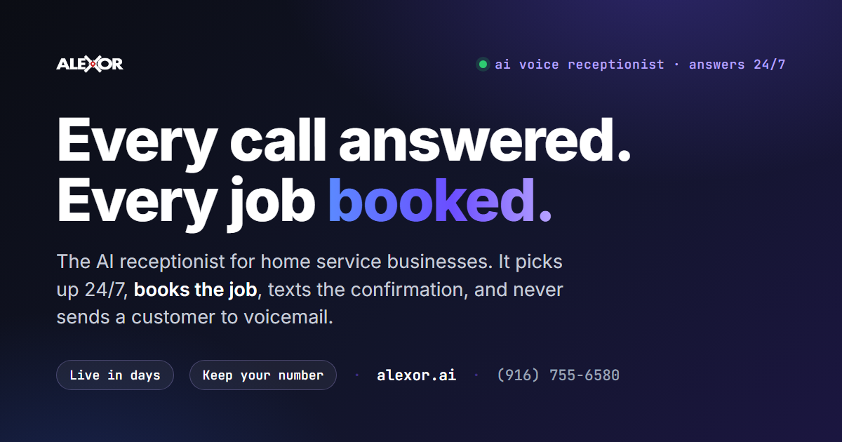 Alexor AI | AI Phone Answering for Home Service Businesses